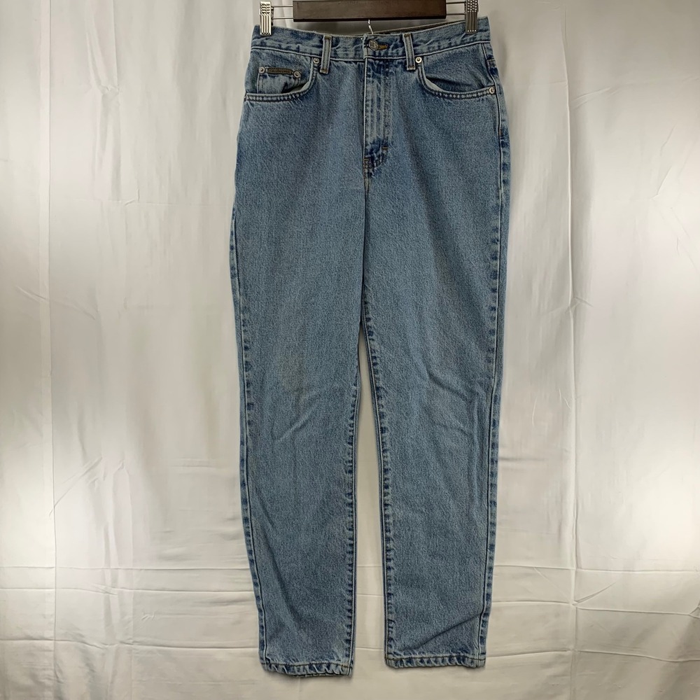 Calvin Klein Jeans Women 6 Blue Double Stonewash High Rise Tapered VTG USA 26x29